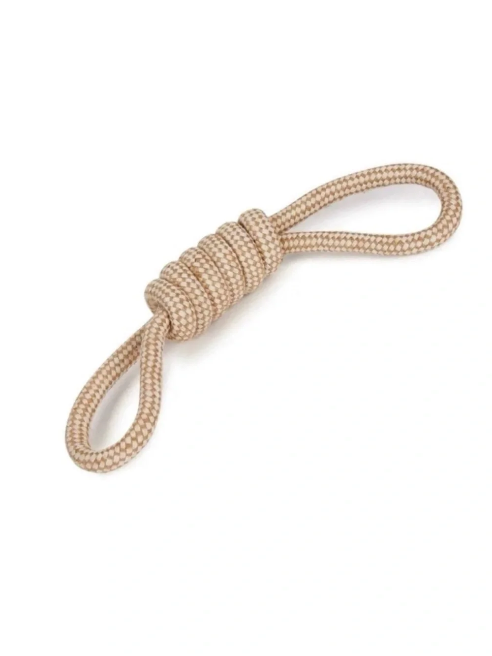 🆕 Dog Chew and Tug Knotted Natural Rope/Jute Bow Toy